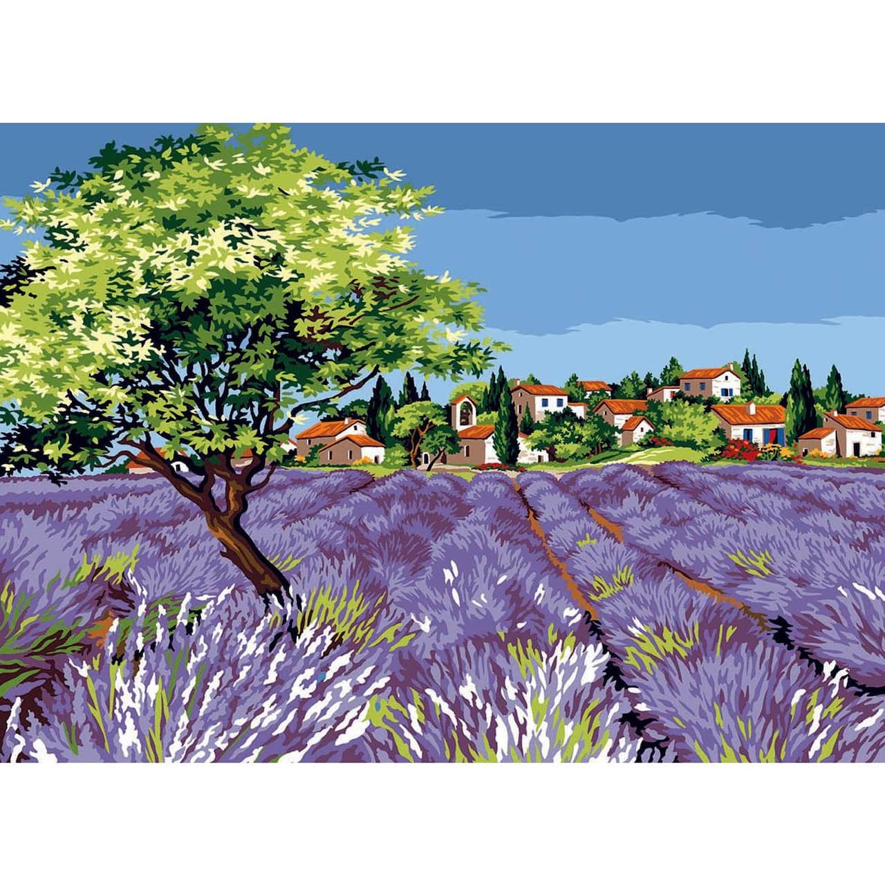Gobelin The Village Olive Tree Printed Tapestry Needlepoint Canvas